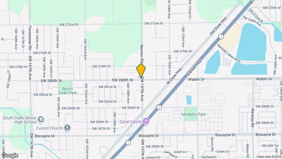 15615 SW 280th St Mapa y Detalles de la Ubicación