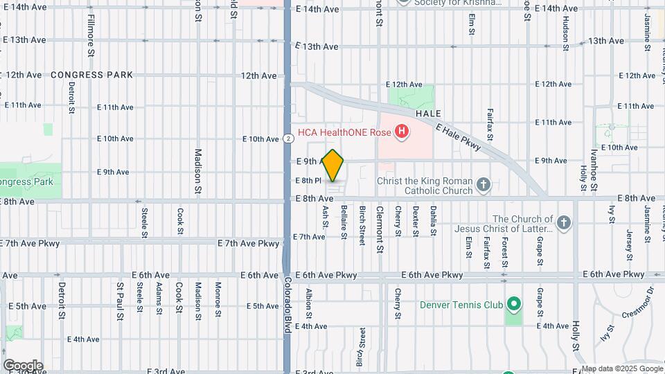 838 Ash St. Mapa y Detalles de la Ubicación
