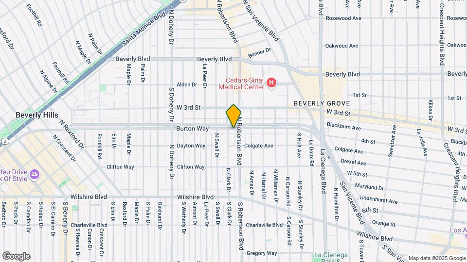8814 Burton Way Map and Location Details