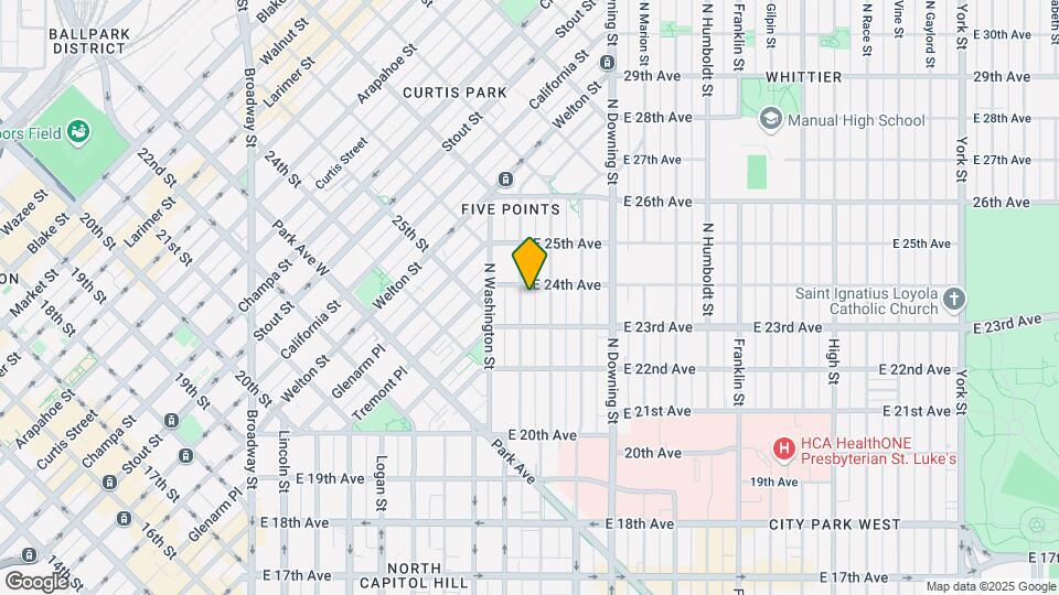2342 N Clarkson St Map and Location Details