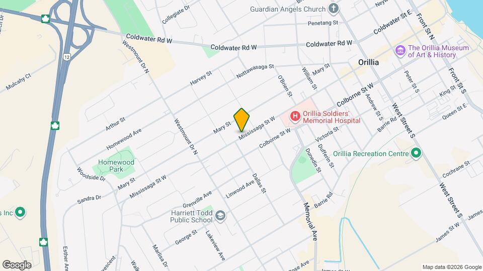 274 Mississaga St W Map and Location Details