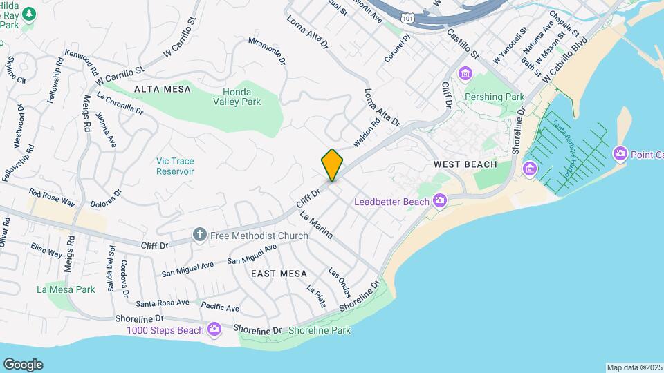 1035 Cliff Dr Map and Location Details