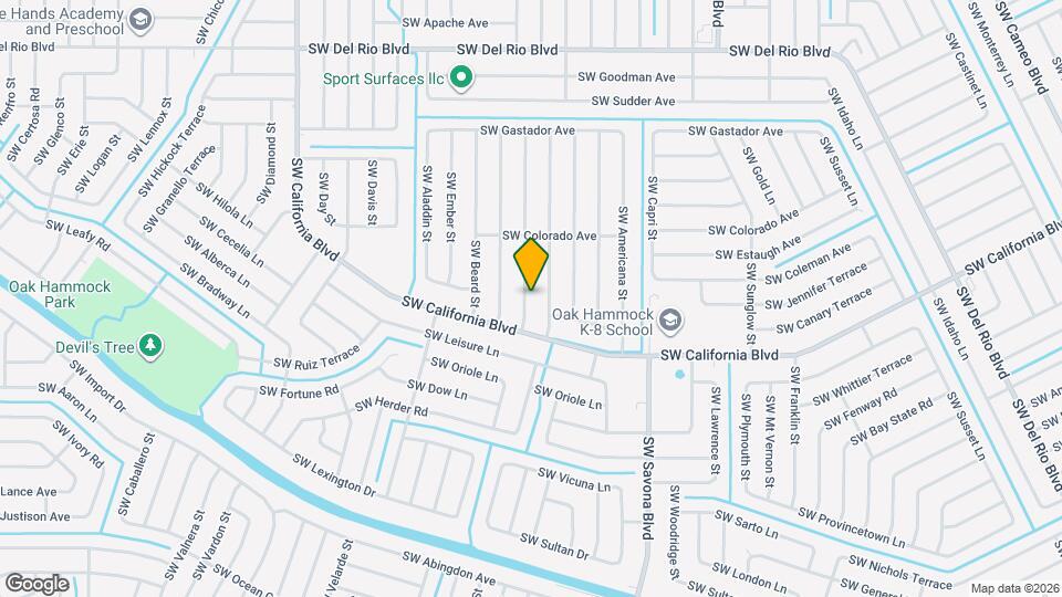 2055 SW Cranberry St Map and Location Details