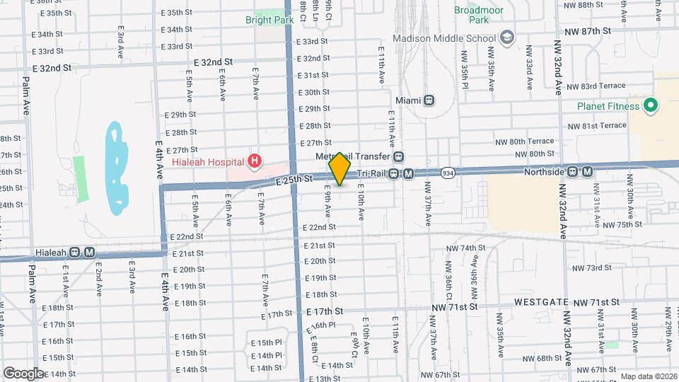 931 E 24th St Map and Location Details