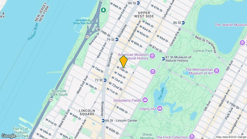 135 W 75th St Mapa y Detalles de la Ubicación