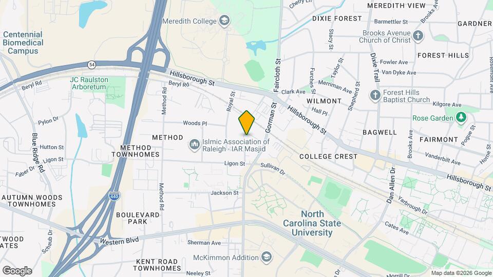 809 Wilcox St Map and Location Details