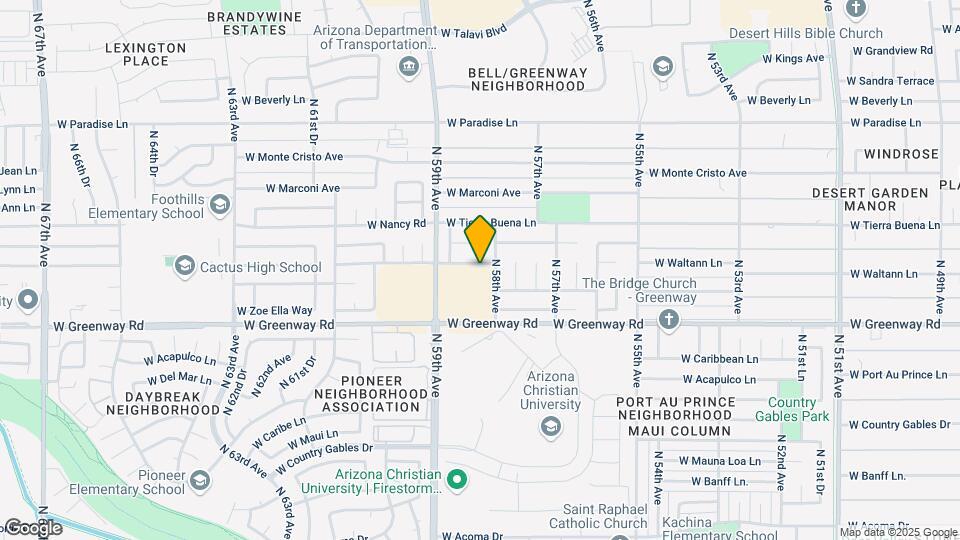 5813 W Mary Jane Ln Map and Location Details