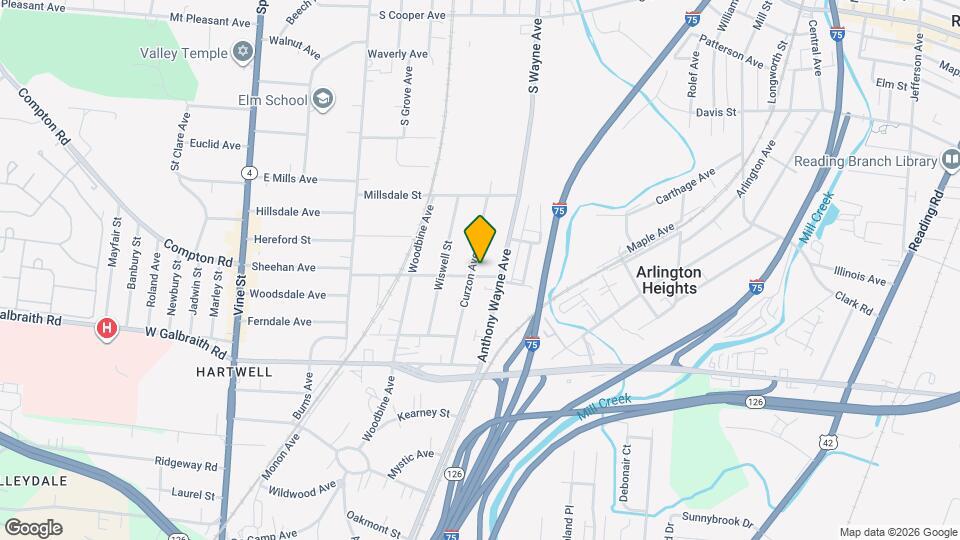 8402 Curzon Ave Map and Location Details