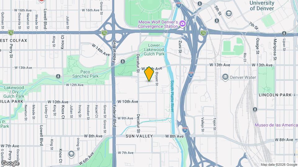 2641 W 12th Ave Map and Location Details