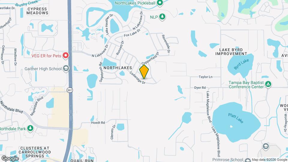 2825 Cedaridge Dr Map and Location Details