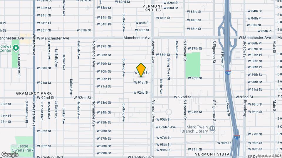 1043 W 91st Map and Location Details