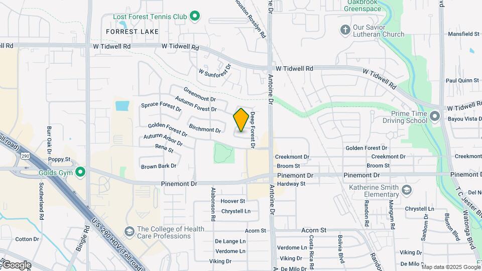 5818 Birchmont Dr Map and Location Details