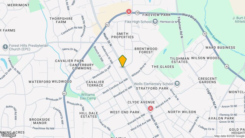 1717 Nash St NW Map and Location Details