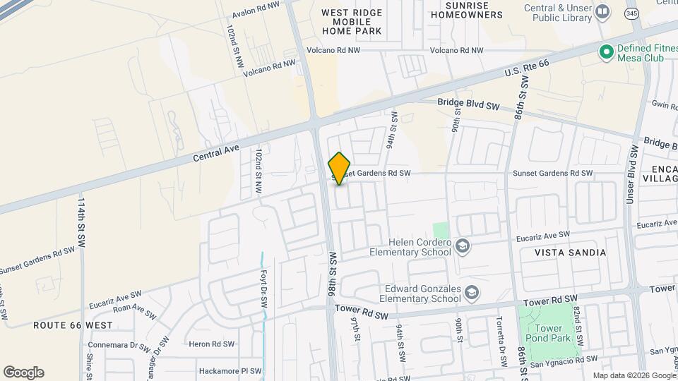 404 Desert Rock Dr SW Map and Location Details
