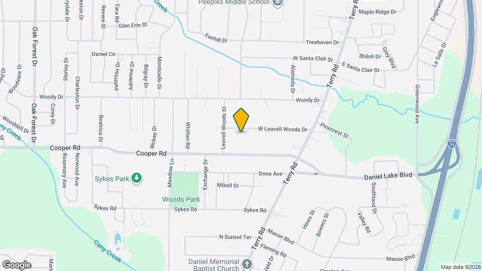 267 W Leavell Woods Dr Map and Location Details
