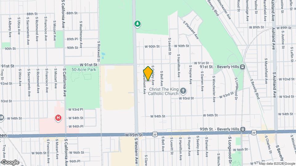 9201 S Claremont Ave Map and Location Details