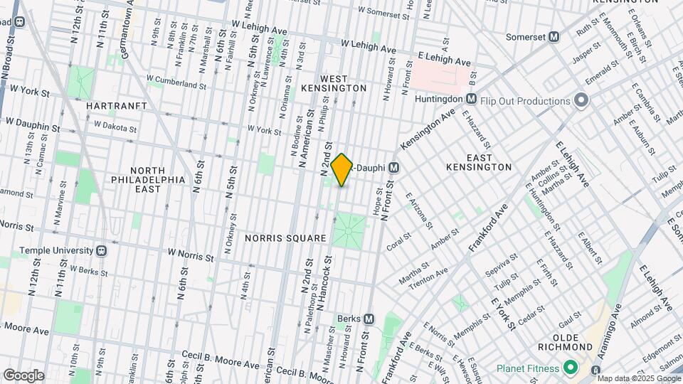 2225 N Hancock St Map and Location Details