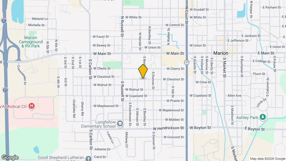 402 S Bentley St Map and Location Details