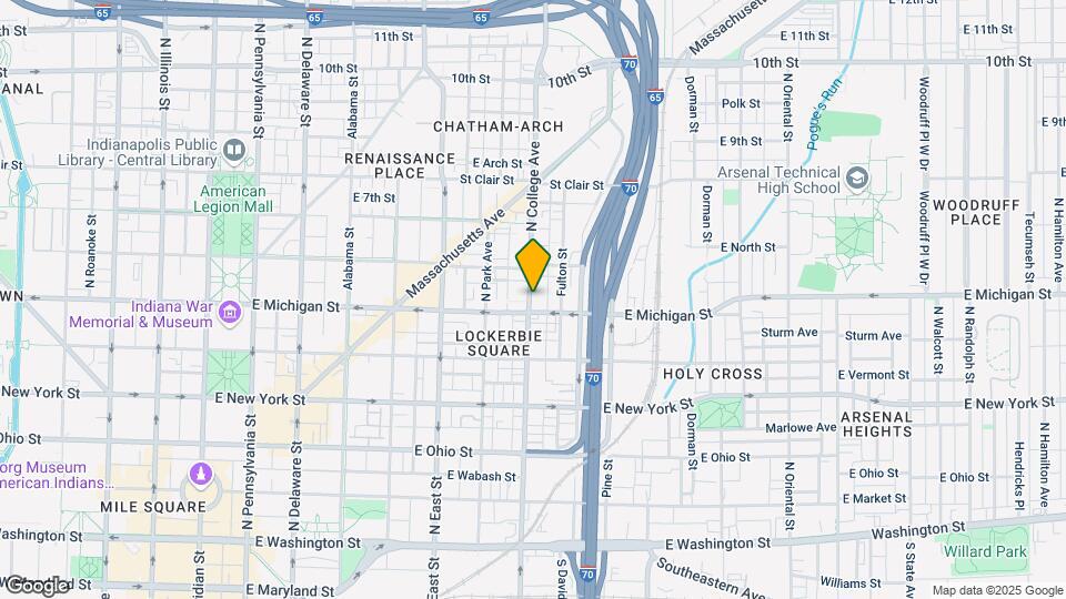 505 N College Ave Map and Location Details