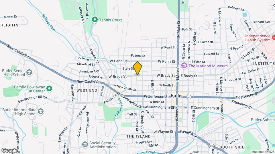 415 W Brady St Map and Location Details