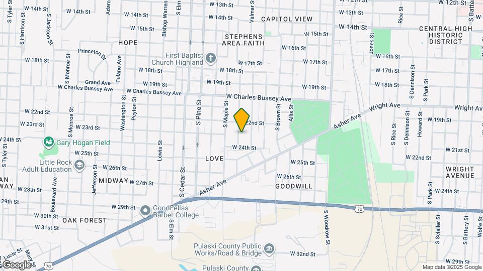 2301 S Valentine St Map and Location Details