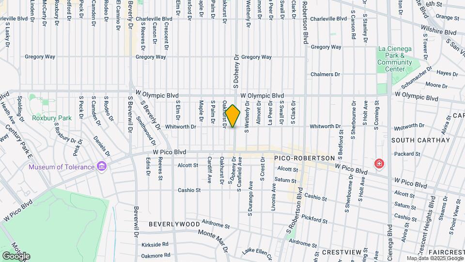 1107 S Doheny Dr Map and Location Details
