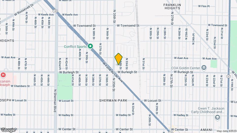 3127 N 34th St Map and Location Details