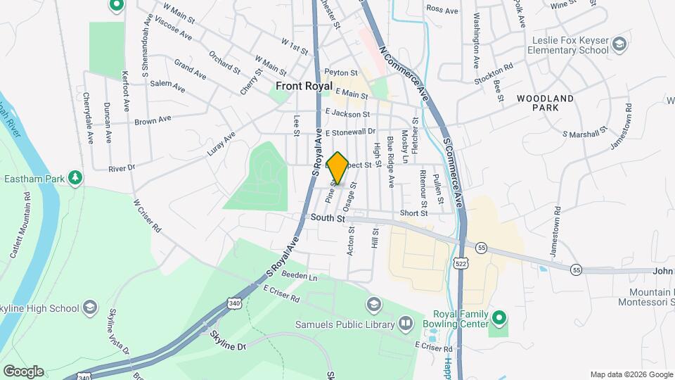 213 Laurel St Map and Location Details