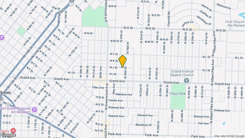 2904 N J St Mapa y Detalles de la Ubicación