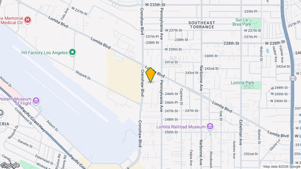 24410 Crenshaw Blvd Map and Location Details