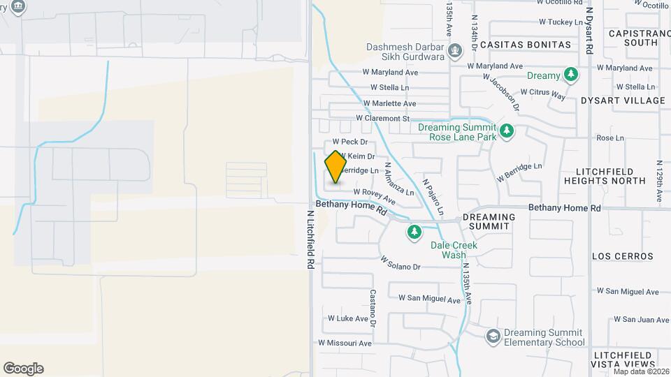 6020 N Milano Ct Map and Location Details