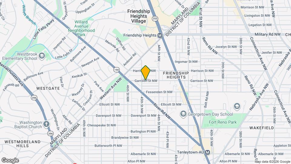 4438 Garrison St NW Map and Location Details