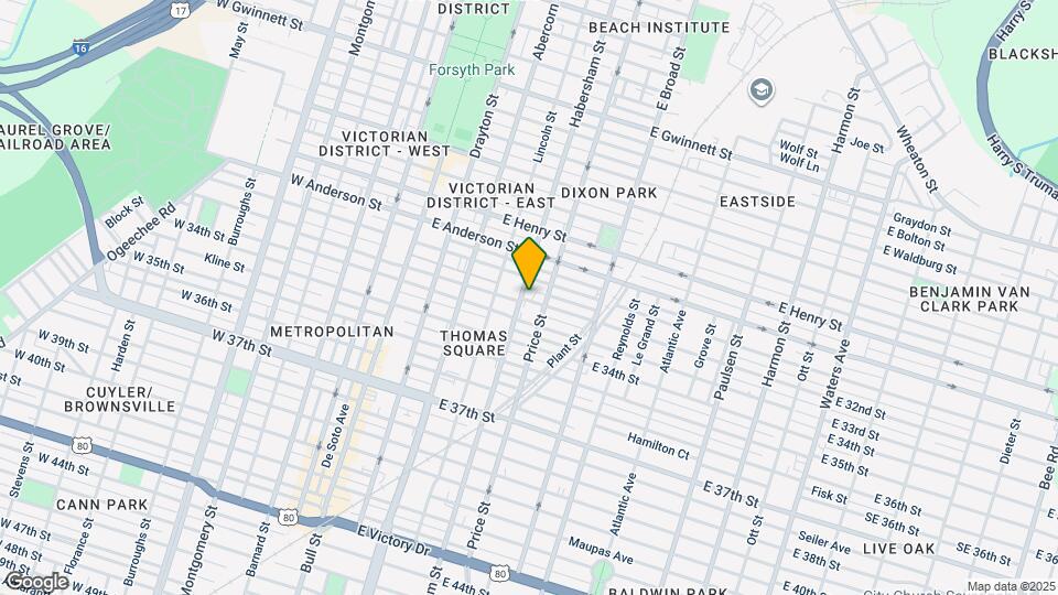 1526 Habersham St Map and Location Details