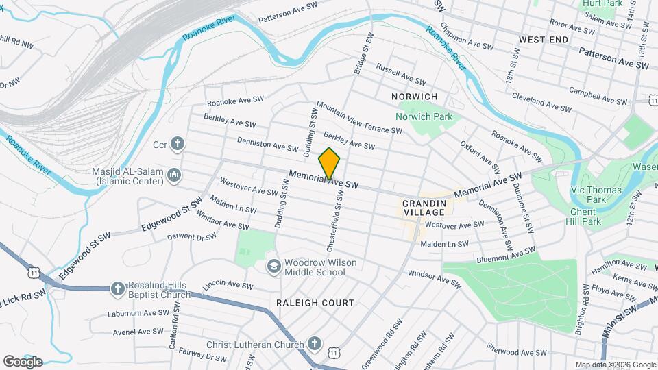 2216-2218 Memorial Ave SW Map and Location Details