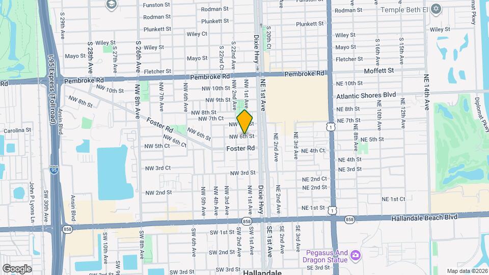 539 NW 1st Ave Map and Location Details