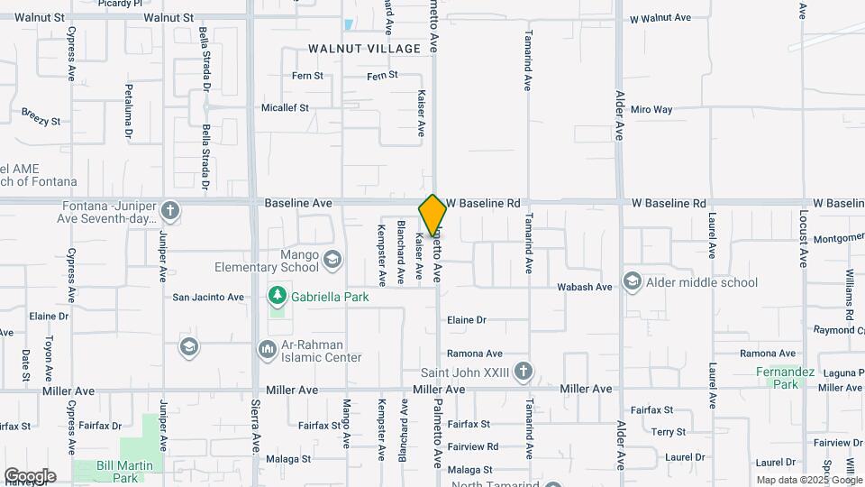 7384 Palmetto Ave Map and Location Details
