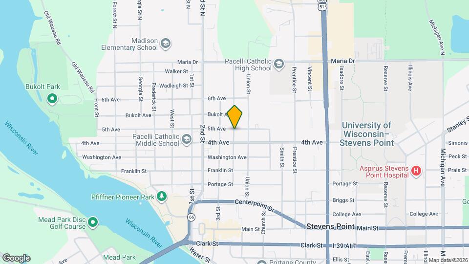 601 Meadow St, Unit #1 Map and Location Details