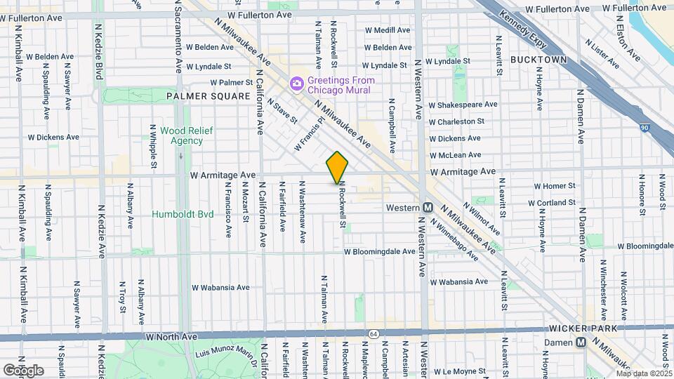 1934 N Rockwell St Map and Location Details