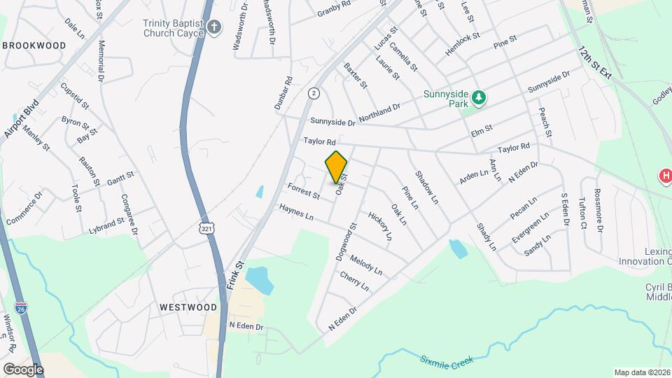 1642 Oak St Map and Location Details