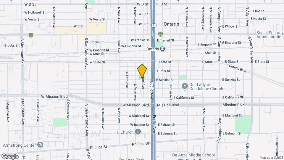 214 W Sunkist St Map and Location Details