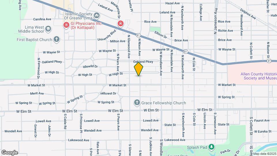 123 N Nixon Ave Map and Location Details