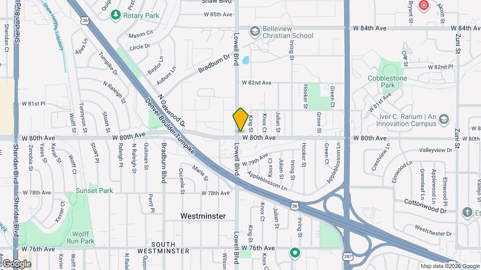 3595 W 80th Ave Map and Location Details