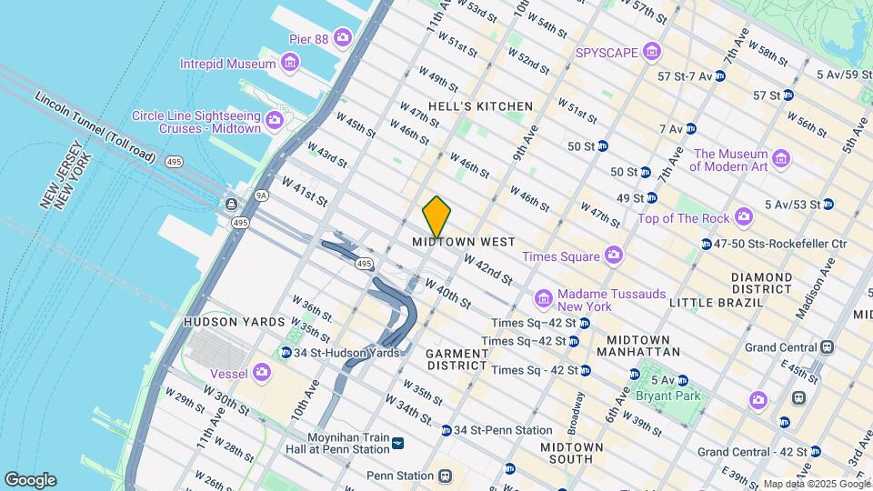 420 W 42nd St, Unit APT 23B Mapa y Detalles de la Ubicación