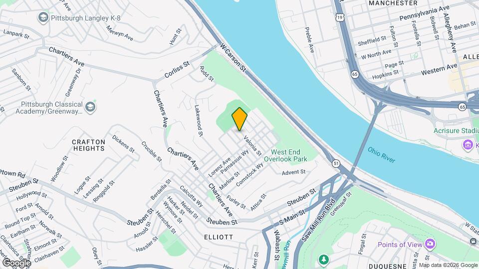 1025 Valonia St Map and Location Details