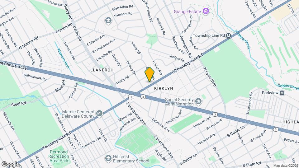 112 E Township Line Rd Map and Location Details