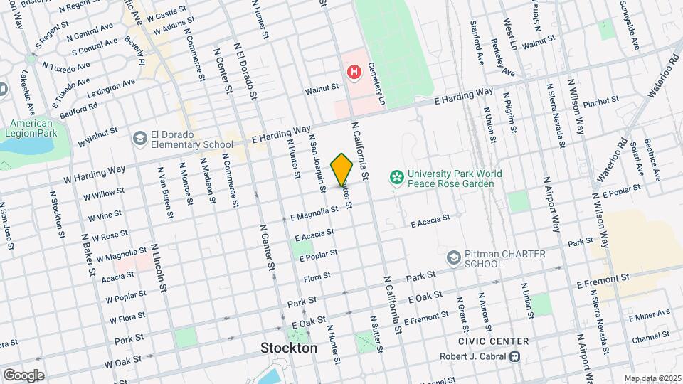 1135 N Sutter St Mapa y Detalles de la Ubicación