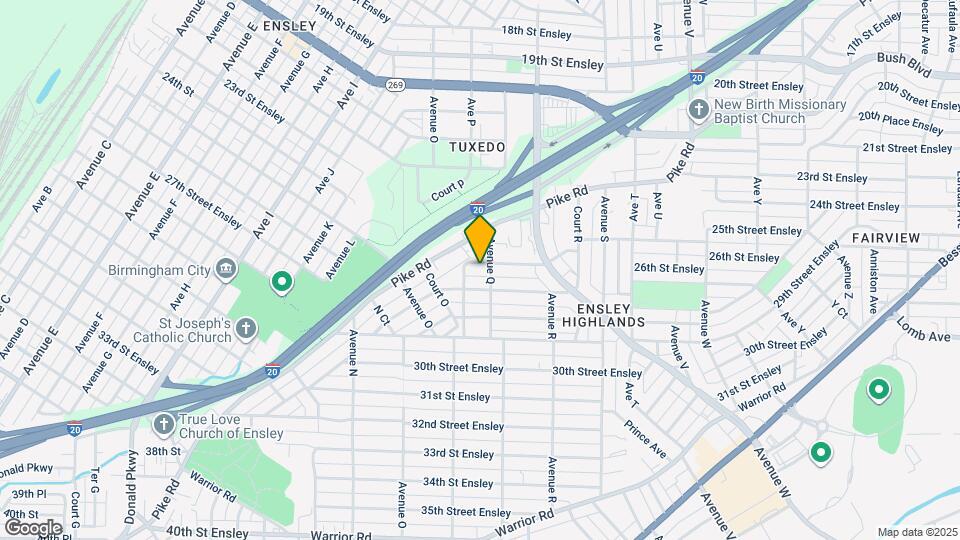 1613 26th St Ensley Map and Location Details