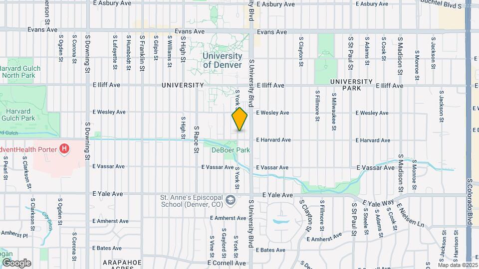 2480 S York St Map and Location Details