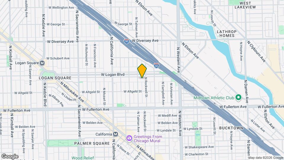 2611 W Logan Blvd, Unit 1S Mapa y Detalles de la Ubicación