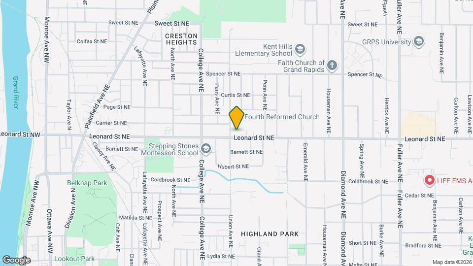 611 Leonard St NE Map and Location Details